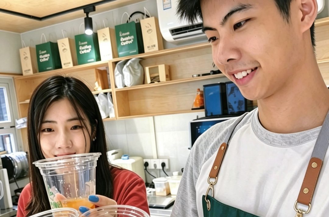 Silent Café (Deaf-Mute Barista) - Feixin Coffee Store Visit and Test Video